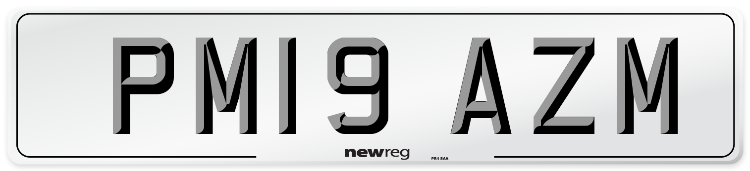 PM19 AZM Number Plate from New Reg